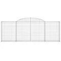 Paniers à gabions arqués 13 pcs 300x30x100/120 cm fer galvanisé