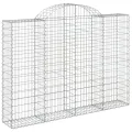 Paniers à gabions arqués 18 pcs 200x30x140/160 cm Fer galvanisé