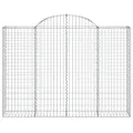 Paniers à gabions arqués 18 pcs 200x30x140/160 cm Fer galvanisé