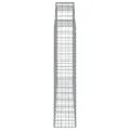 Paniers à gabions arqués 18 pcs 200x30x140/160 cm Fer galvanisé