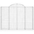 Paniers à gabions arqués 8 pcs 200x30x140/160 cm Fer galvanisé