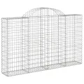 Paniers à gabions arqués 18 pcs 200x30x120/140 cm Fer galvanisé