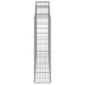Paniers à gabions arqués 18 pcs 200x30x120/140 cm Fer galvanisé