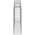 Paniers à gabions arqués 10 pcs 200x30x100/120 cm Fer galvanisé
