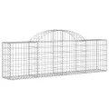 Paniers à gabions arqués 14 pcs 200x30x60/80 cm Fer galvanisé