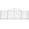 Paniers à gabions arqués 14 pcs 200x30x60/80 cm Fer galvanisé