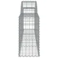 Paniers à gabions arqués 14 pcs 200x30x60/80 cm Fer galvanisé