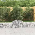 Paniers à gabions arqués 4 pcs 200x30x40/60 cm Fer galvanisé