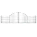 Paniers à gabions arqués 4 pcs 200x30x40/60 cm Fer galvanisé