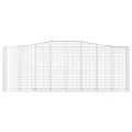 Paniers à gabions arqués 4 pcs 400x50x140/160 cm Fer galvanisé