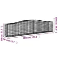 Paniers à gabions arqués 15 pcs 400x50x80/100 cm Fer galvanisé