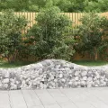 Paniers à gabions arqués 20 pcs 200x50x40/60 cm fer galvanisé