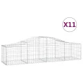 Paniers à gabions arqués 11 pcs 200x50x40/60 cm fer galvanisé