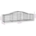 Paniers à gabions arqués 11 pcs 200x50x40/60 cm fer galvanisé