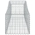 Paniers à gabions arqués 9 pcs 200x50x40/60 cm fer galvanisé