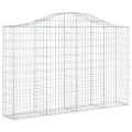 Paniers à gabions arqués 13 pcs 200x30x120/140 cm Fer galvanisé