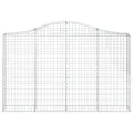 Paniers à gabions arqués 11 pcs 200x30x120/140 cm Fer galvanisé