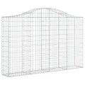 Paniers à gabions arqués 8 pcs 200x30x120/140 cm Fer galvanisé