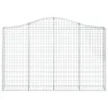 Paniers à gabions arqués 8 pcs 200x30x120/140 cm Fer galvanisé