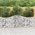 Paniers à gabions arqués 8 pcs 200x30x80/100 cm Fer galvanisé