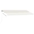 Auvent manuel rétractable avec LED 400x300 cm Crème