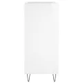 Armoire à disques blanc brillant 84,5x38x89cm bois d'ingénierie