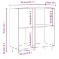 Armoire à disques blanc brillant 84,5x38x89cm bois d'ingénierie