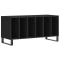 Armoire à disques noir 100x38x48 cm bois d'ingénierie