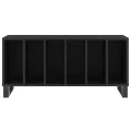 Armoire à disques noir 100x38x48 cm bois d'ingénierie