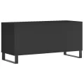 Armoire à disques noir 100x38x48 cm bois d'ingénierie