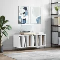 Armoire à disques blanc 100x38x48 cm bois d'ingénierie