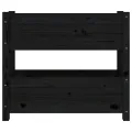Jardinière Noir 77x25x66 cm Bois massif de pin