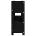 Jardinière Noir 77x25x66 cm Bois massif de pin