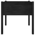 Jardinière d'extérieur Noir 70x70x70 cm Bois de pin massif