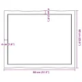 Dessus de table bois massif non traité bordure assortie