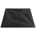 Panneaux muraux 12 pcs noir 50x50 cm XPS 3 m² étoile