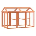 Enclos animaux marron 141x94x104 cm bois massif de pin