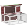 Clapier moka 102x90x84,5 cm bois de pin massif