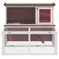 Clapier moka 102x90x84,5 cm bois de pin massif