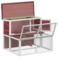 Clapier moka 102x90x84,5 cm bois de pin massif