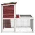 Clapier moka 102x90x84,5 cm bois de pin massif