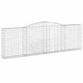 Panier de gabions arqué 400x30x120/140 cm Fer galvanisé