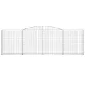 Panier de gabions arqué 400x30x120/140 cm Fer galvanisé