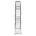 Panier de gabions arqué 400x30x120/140 cm Fer galvanisé