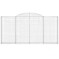 Panier de gabions arqué 300x30x140/160 cm Fer galvanisé