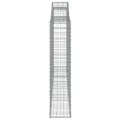 Panier de gabions arqué 300x30x140/160 cm Fer galvanisé