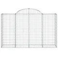 Panier de gabions arqué 200x50x120/140 cm Fer galvanisé