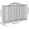 Panier de gabions arqué 200x50x120/140 cm Fer galvanisé