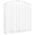 Panier de gabions arqué 200x50x200/220 cm Fer galvanisé