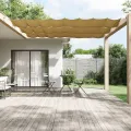 Auvent vertical Beige 60x600 cm Tissu oxford